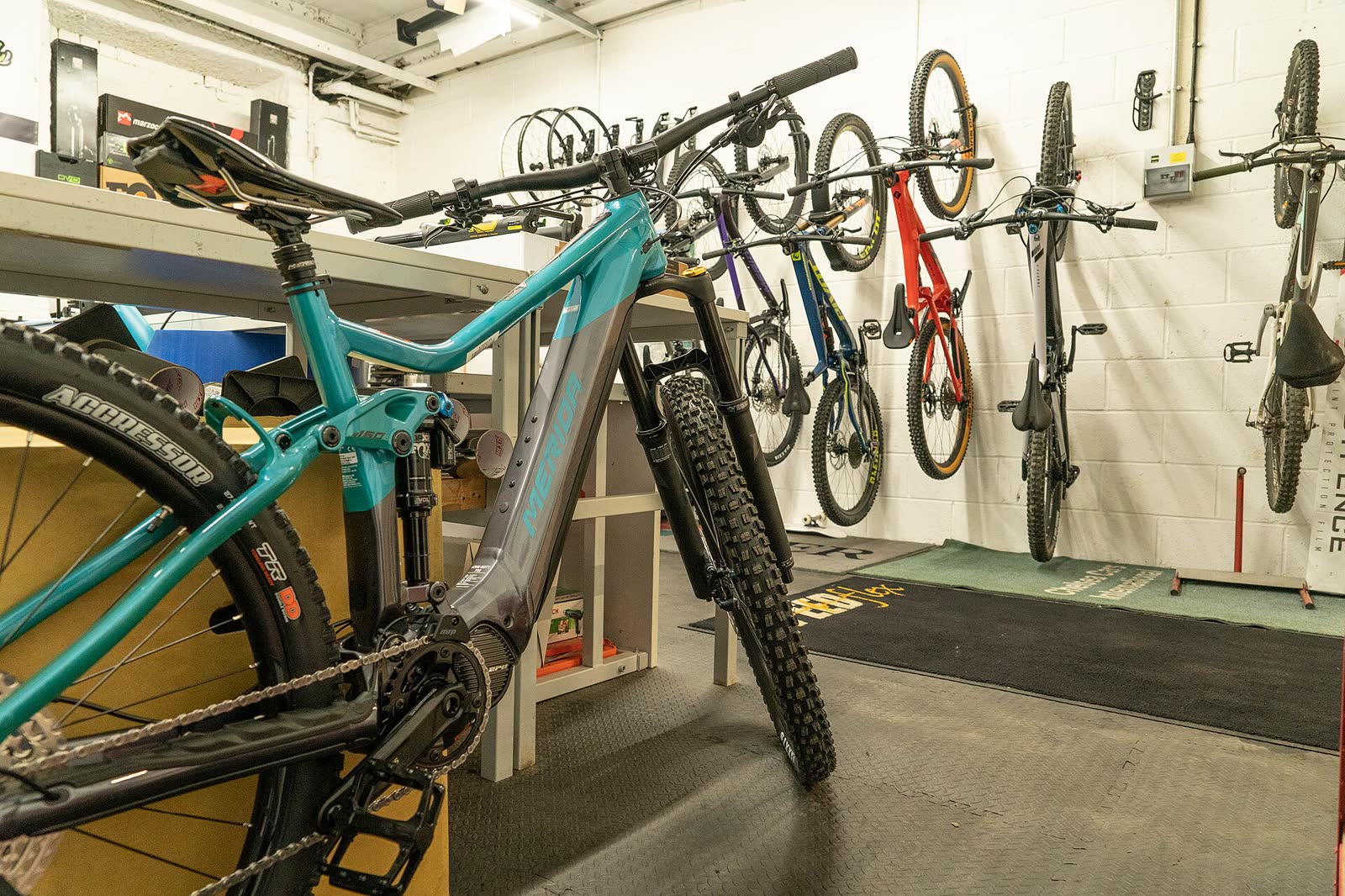 Arbeitsplatz in einer Fahrradwerkstatt